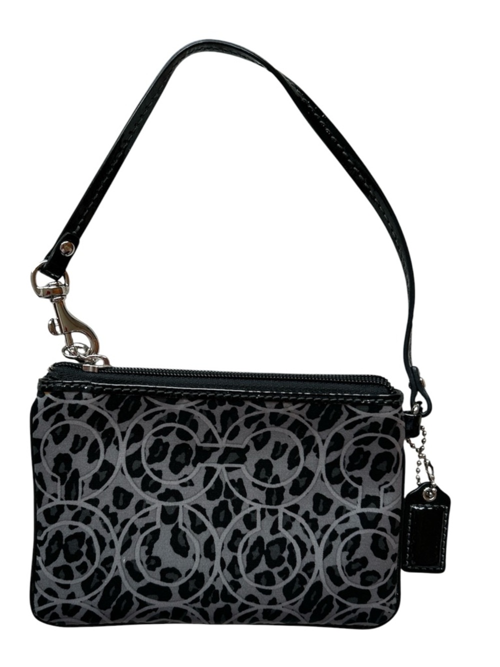 Coach Black and Gray Signature Wristlet Clutch - Picture 2 of 4
